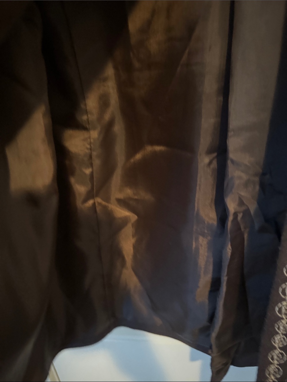 Brown Embroidered Open-Front Jacket - Picture 4 of 8
